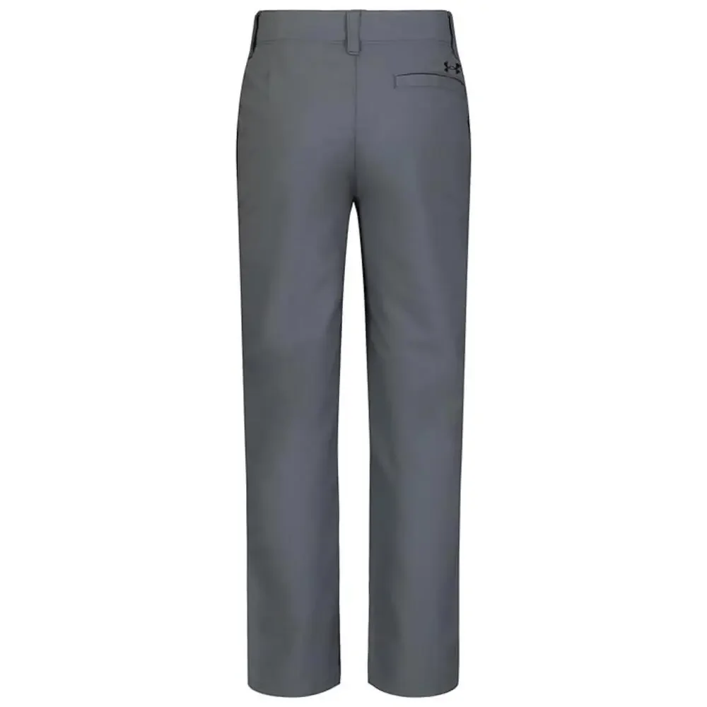 Under Armour Matchplay Golf Pants Boys 4 Pitch Gray Stretch Tapered Leg FROG580